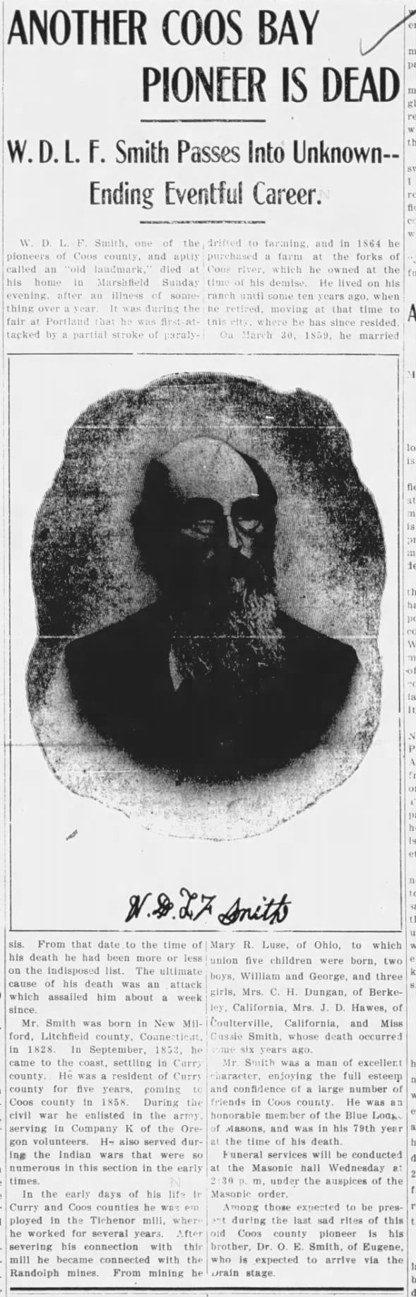 Clipping from The Coos Bay Times
